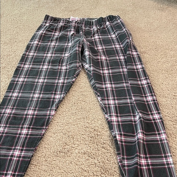 No Boundaries Pants - No Boundaries Plaid Leggings in Black and Pink